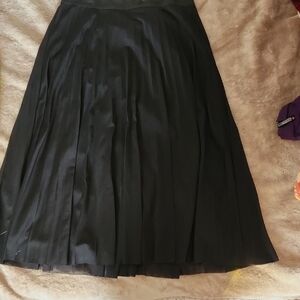 SHINESTAR Elegant Black Pleated Skirt L